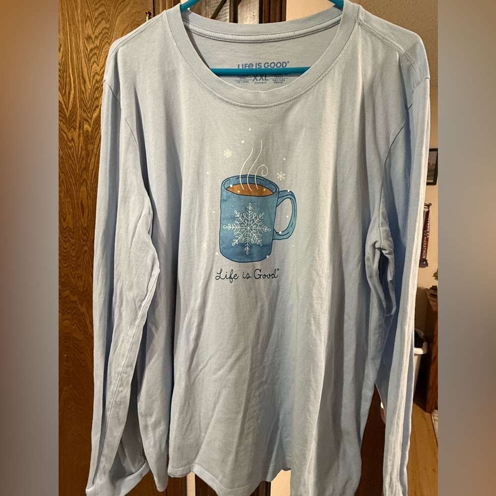 Life Is Good Light Blue Long Sleeve Tee